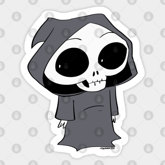 Baby Reaper Sticker by Spilled Ink